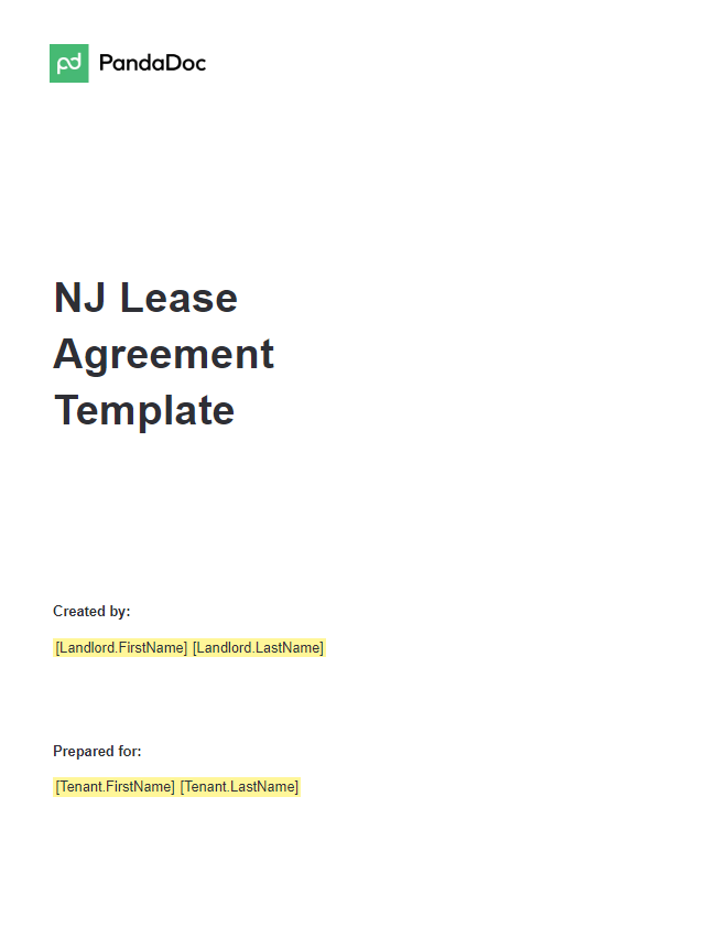 PandaDoc New Jersey Residential Lease Agreement 