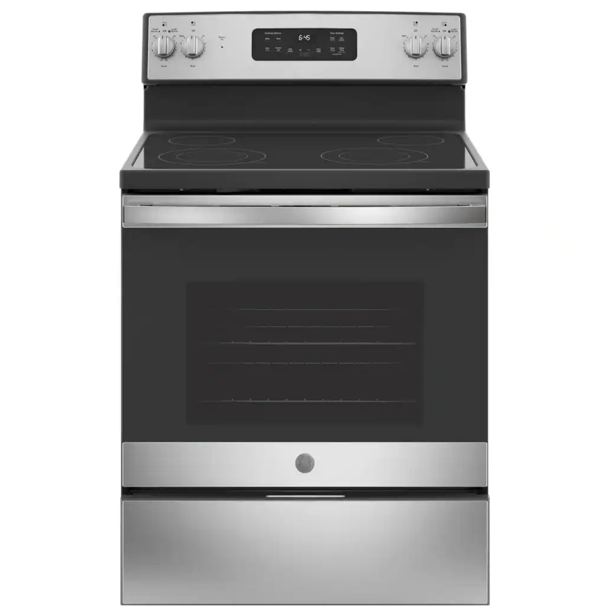GE - 30-in 5.3 Cu. Ft. Electric Range with Self-Cleaning Oven in Stainless Steel