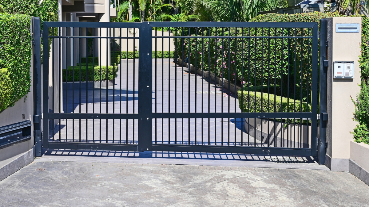 Automated security gate with access control helps protect rental properties, tenants, vehicles, and entrances.