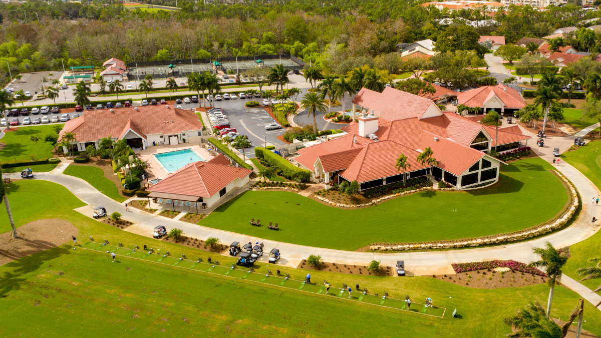 Aerial view of country club