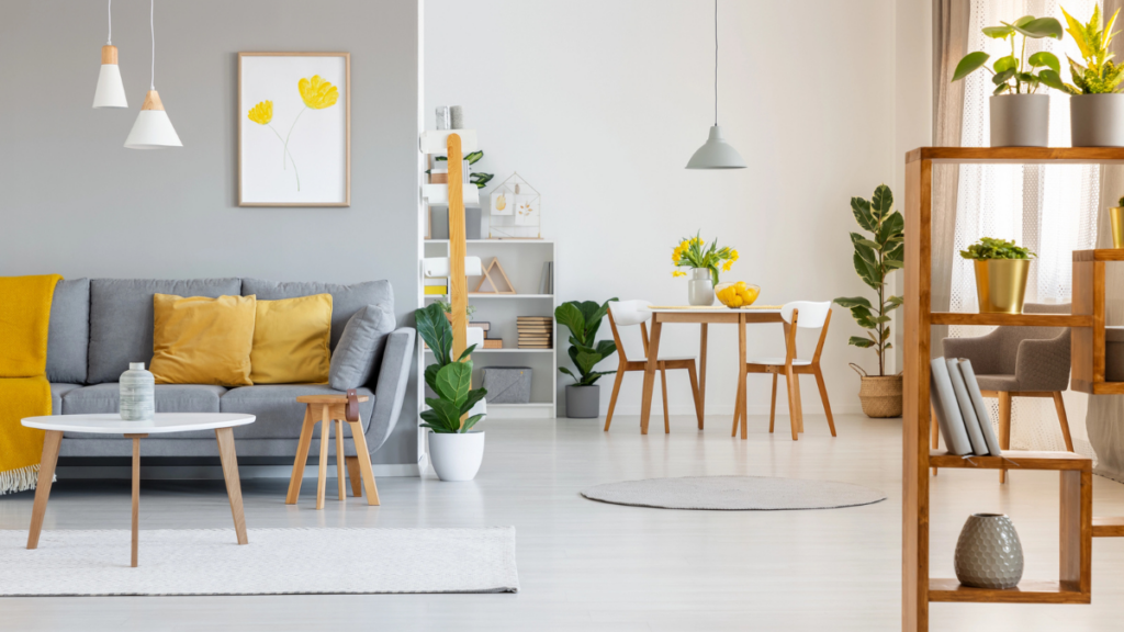 Stylish furnishing in a rental property.