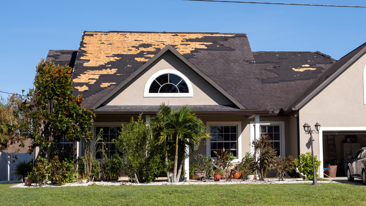 Roof damage from severe weather