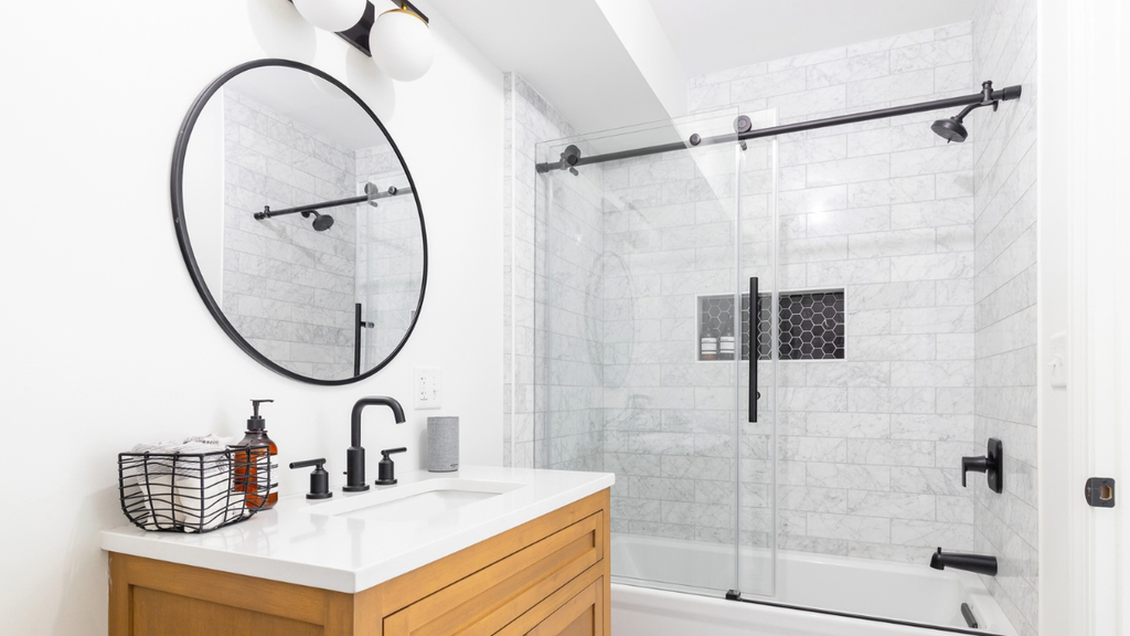 Modern bathroom renovation turns necessary repairs into valuable home improvements with updated fixtures and finishes.