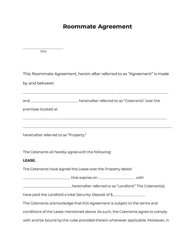 iPropertyManagement.com Room Rental Agreement