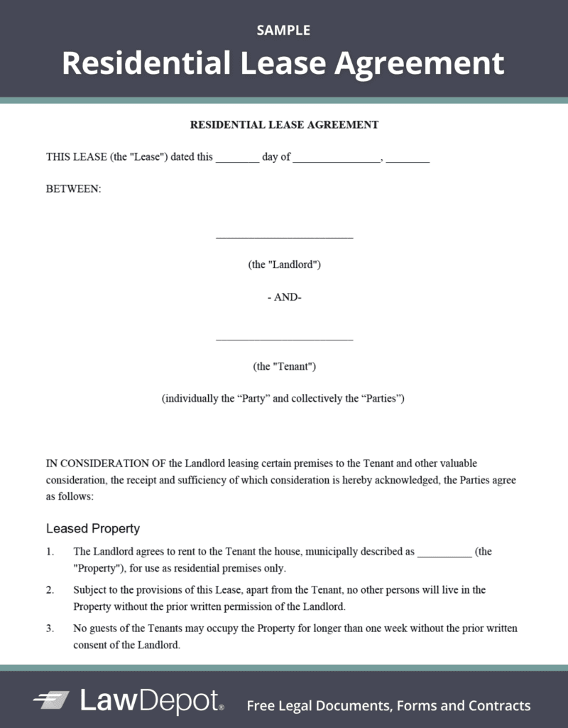 LawDepot Residential Lease Agreement