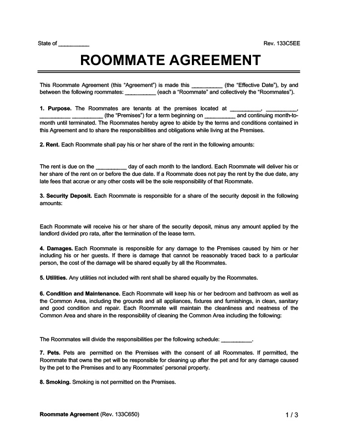 LegalTemplates Room Rental Agreement