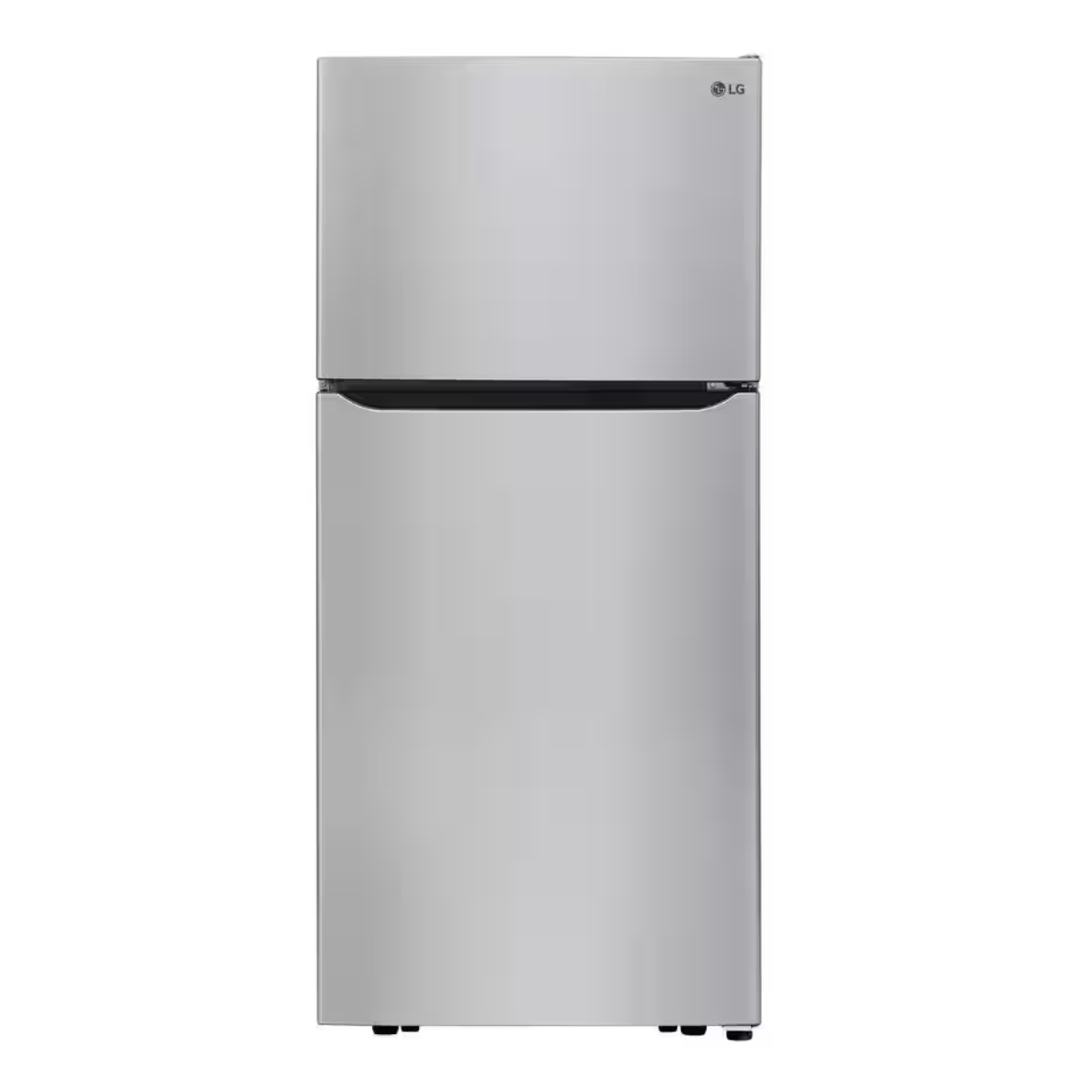 SEE ON HOME DEPOT → LG Electronics – 30 in. 20.2 cu. ft. Top Freezer Refrigerator with LED Lighting, Stainless Steel, Ice Maker