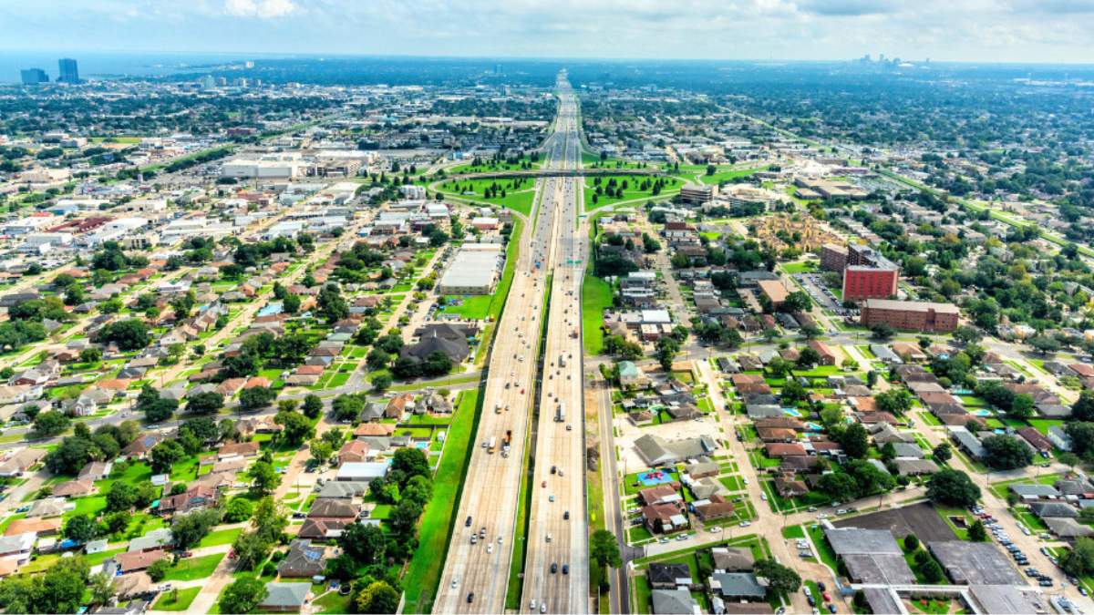 Metairie, Louisiana Aerial View.