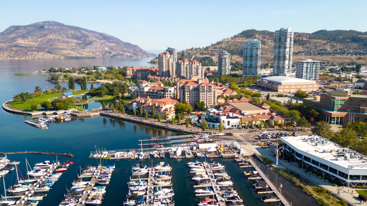 Kelowna waterfront skyline and marina highlight relocation tips for smooth moving to British Columbia Canada.