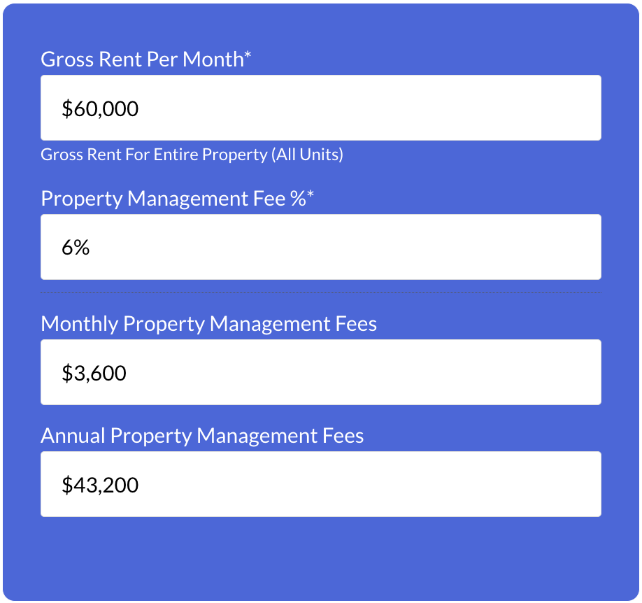 Rental Property Commission Calculator Screenshot