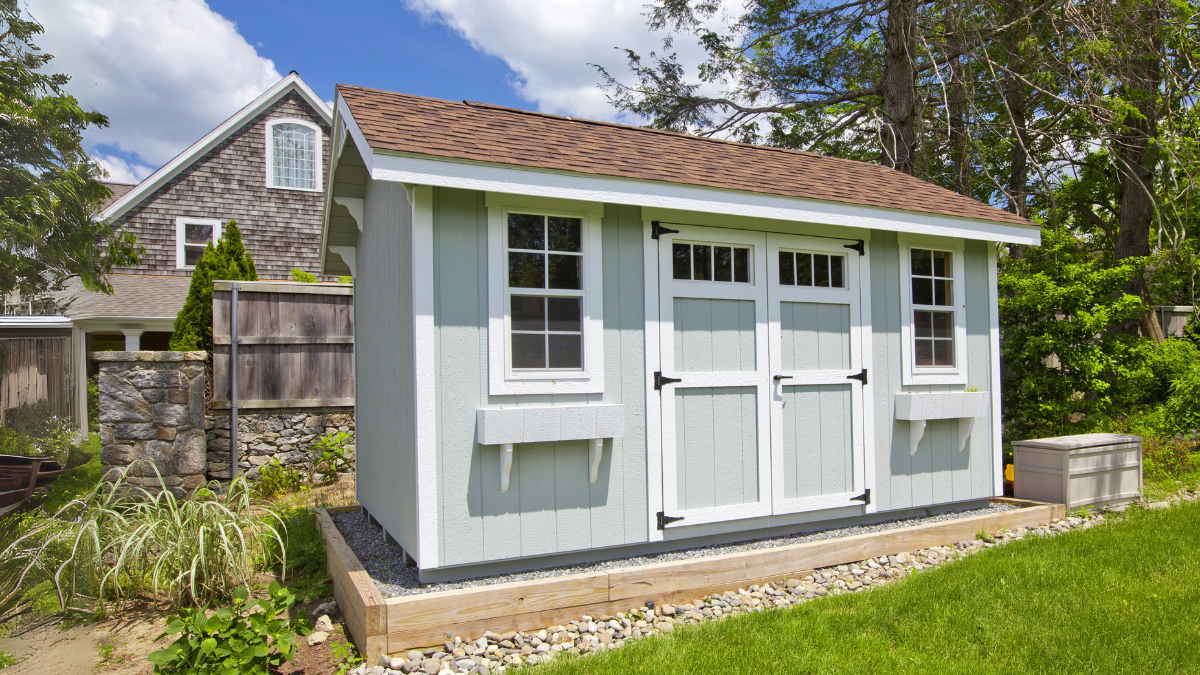 Storage shed for rental property