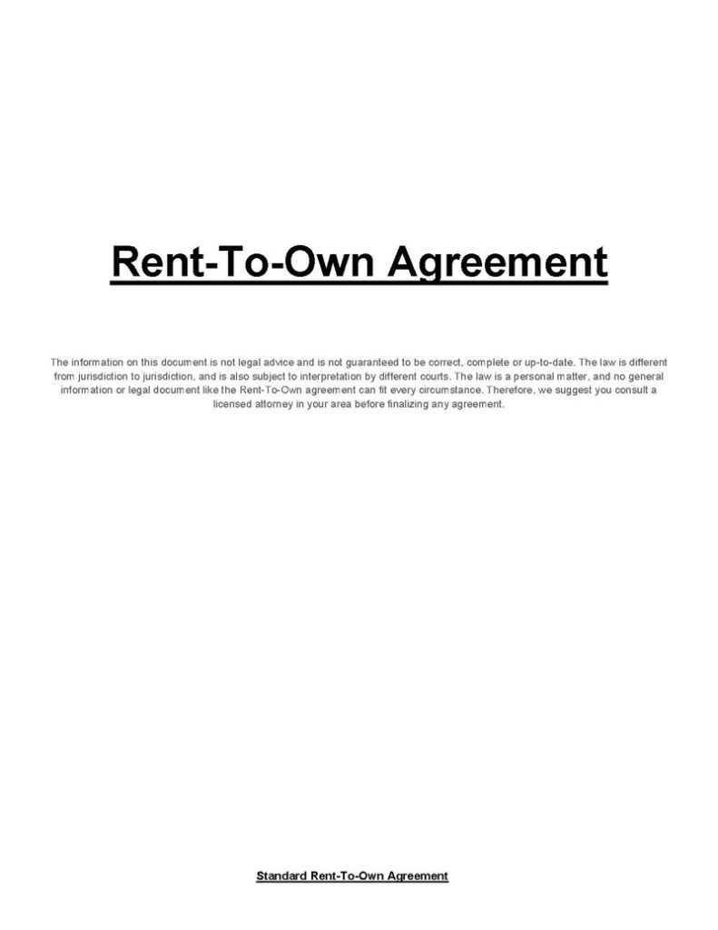 Wikipedia Lease to Own Agreement