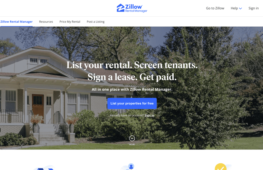 Zillow Rental Manager Products & Services