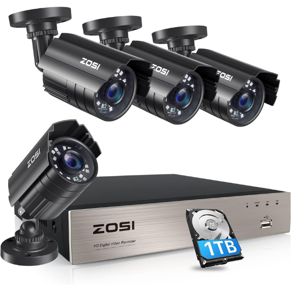 ZOSI – Camera System Hard Drive, DVR Recorder, 1080P Cameras